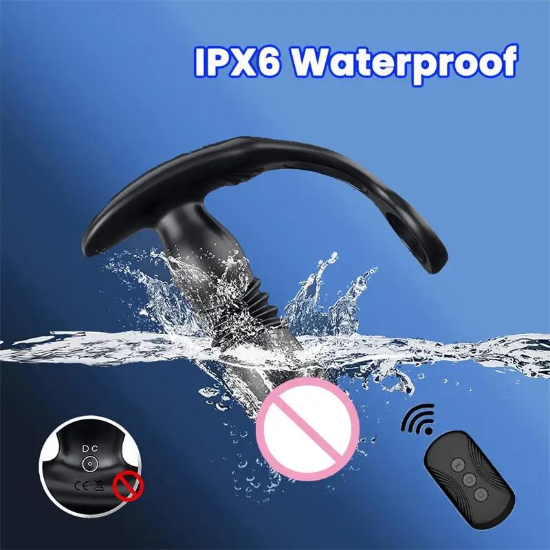 Insertion Men's Adult Be Quiet Anal Extension Handsfree Penis Enlargement Sleeve Men's Ring Women Vibrator Objects For