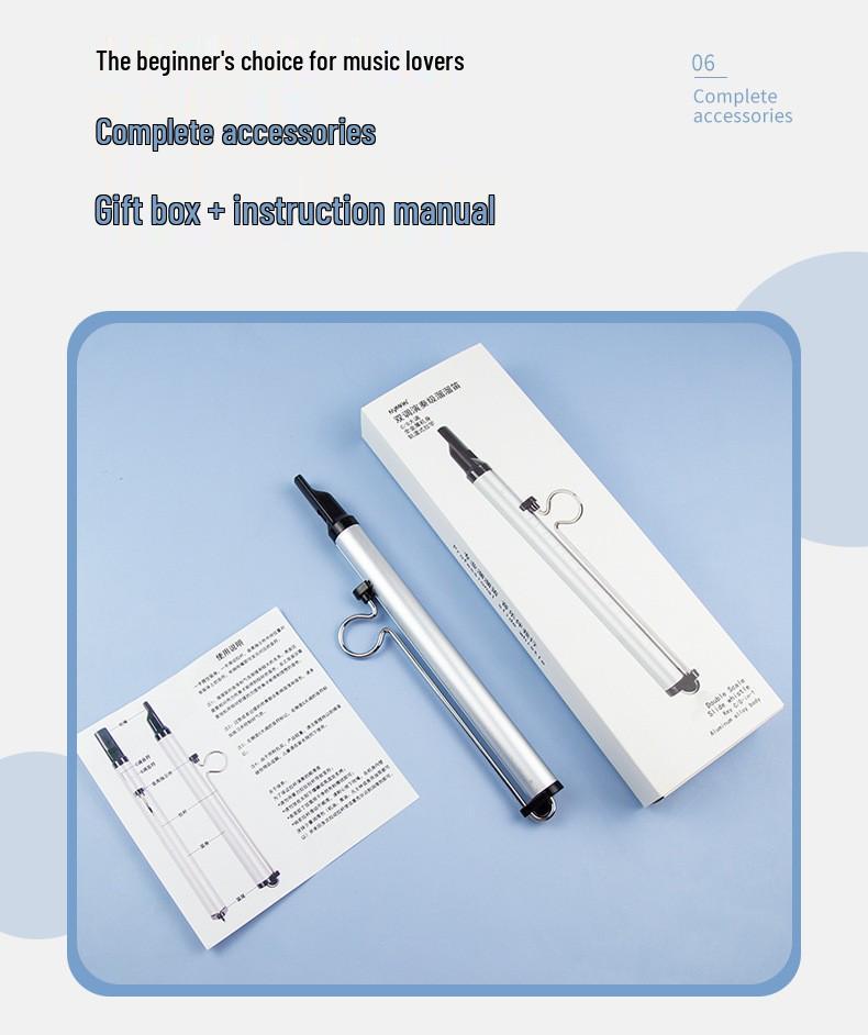 NYMAN Zweiklang-Schiebeflöten-Pfeife - Luftgeblasene Schiebeflöte