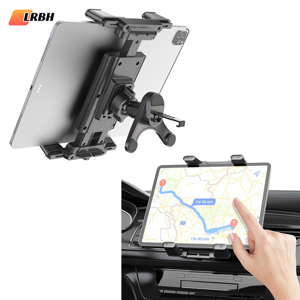 Supporto universale per bocchetta d'aria dell'auto, Stand compatibile con tablet da 7" - 12,9" iPad, Telefono con schermo pieghevole/pannello dritto da 4" - 7"
