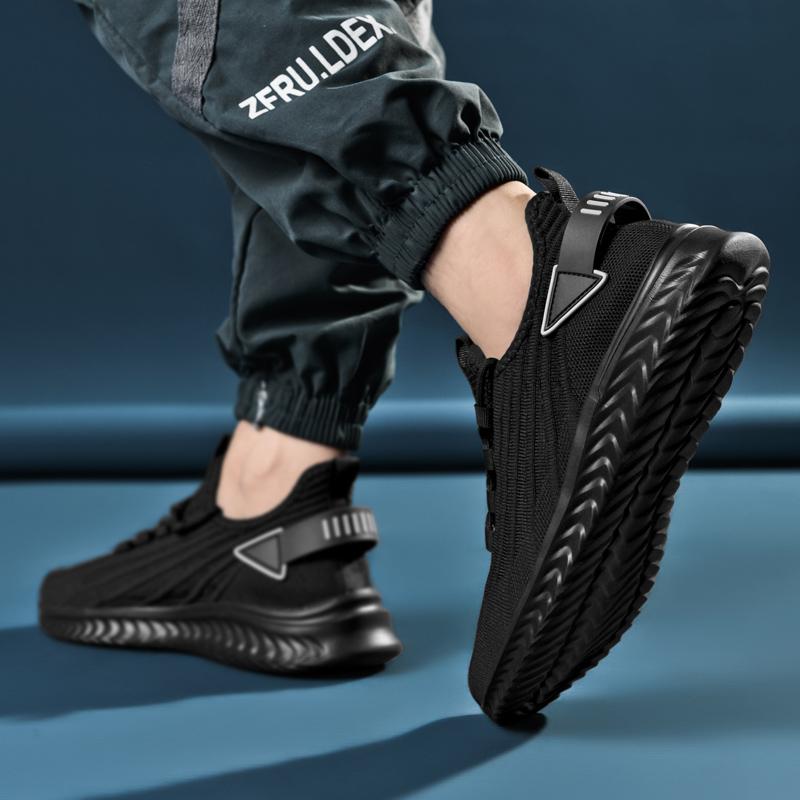 Fashion Man Running Shoes Outdoors Breathable Mesh Soft Men Casual Sneakers Light Walk Trend Fashion Mens Sports Trainers White Large 48