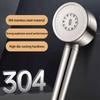 Bathroom Large Water Volume Handheld Showerhead 304 Stainless Steel Pressure-Boosting Showerhead Washroom Shower Set