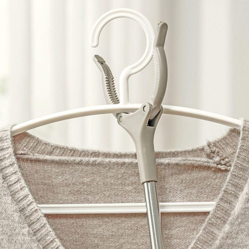 Stainless Steel Foldable Litter Picker Trash Reacher Picker Easy to Hold Pregnant Grabber Stick Wide Claw Mouth Collapsible