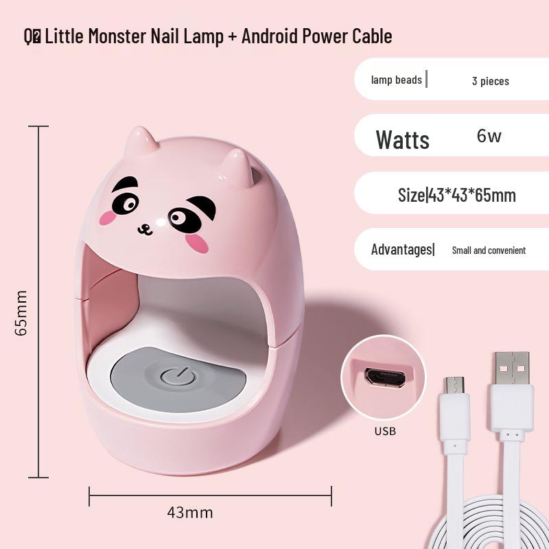 Mini Shell Quick-Dry Red Light Nail Lamp - No Blackening Handheld Gel Curing Device