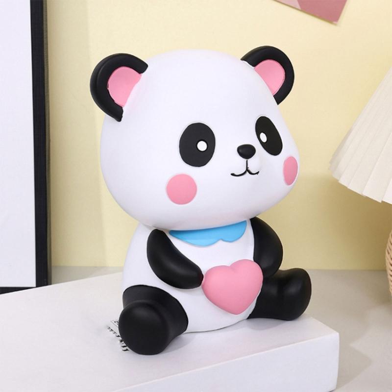 Cartoon Panda Money Box Piggy Banks for Kids Child Adult Gift Cartoon Animal Coin Banknotes Cash Safe