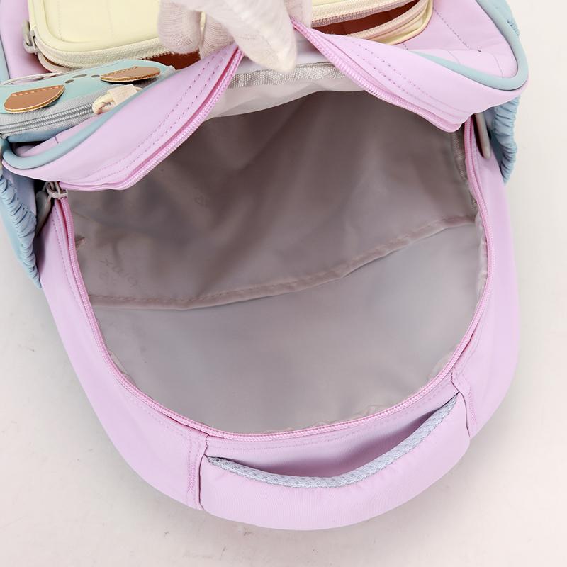 Student Schoolbag Kindergarten Backpack Colorblock Children Cartoon Backpack