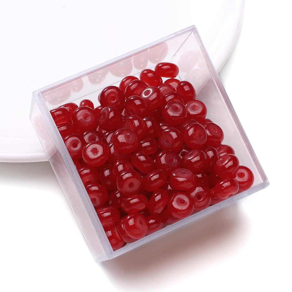 

25 шт. хрустальные стеклянные бусины, свободные разделительные бусины для изготовления ювелирных изделий своими руками, браслет, ожерелье красный