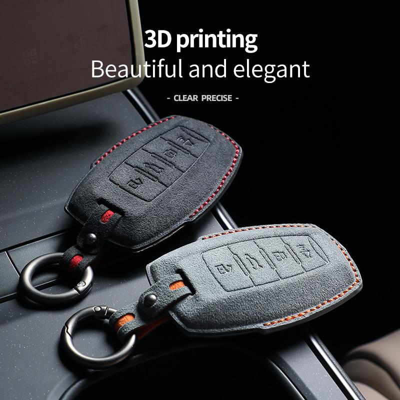 Alcantara Suede For Fob Haval Car Key Case H6 Third Generation Harvard M6 Package H2S Buckle F7X Housing F5 H4 H7/H8/H9