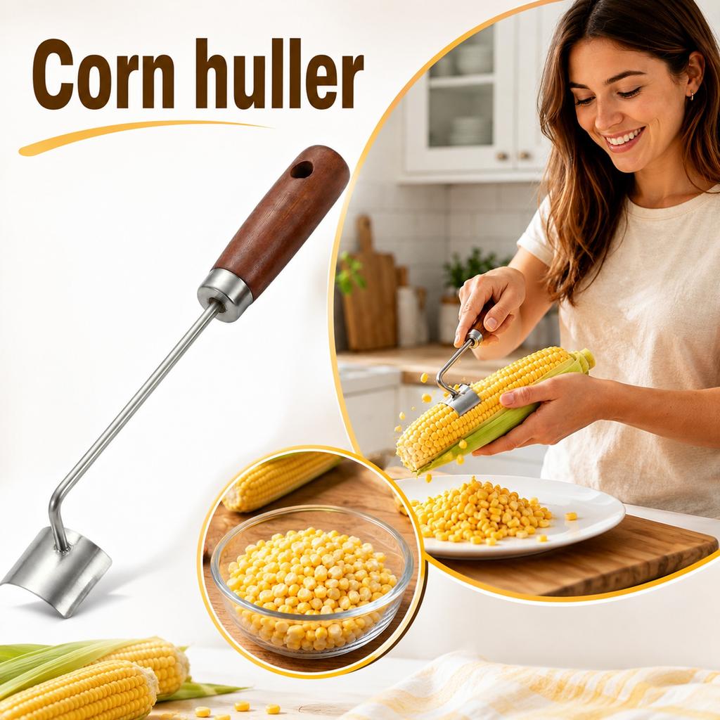 Stripper Tool with Silicone Kernel Remover, 2 Pack Cutter for the Cob, Easy Manual Peeler for Kitchen BBQ