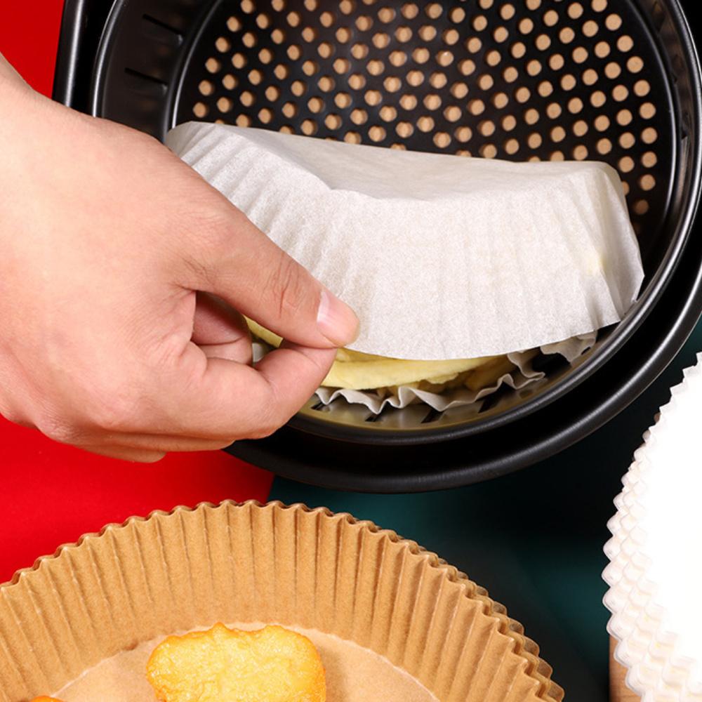 Air Fryer Disposable Paper  For Air Fryer Cheesecake Air Fryer Accessories Parchment Wood Pulp Steamer Baking Paper