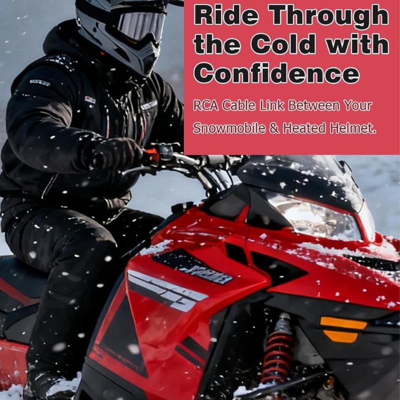 Heated Helmet Visors Cable Kit With Builtin Fuses And Direct Battery Connection For Snowmobiles Helmet
