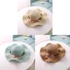 Summer Wide Brim Sun Hat For Women With Breathable Paper Material And Flower Design For Beach And Outdoor Travel