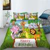 Cartoon Animal Series Bedding Three-Piece Polyester Dinosaur Digital Printing