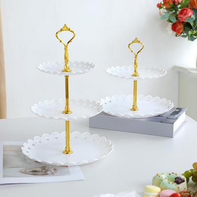 Stojan na dezerty bez zápachu Elegantní 3patrový držák na cupcake pro čajový dýchánek, svatbu, baby shower, stojan na dezerty na dezertní stůl