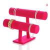 Two-Tier Velvet Jewelry Display Stand for Bracelets, Watches, Anklets, and Necklaces