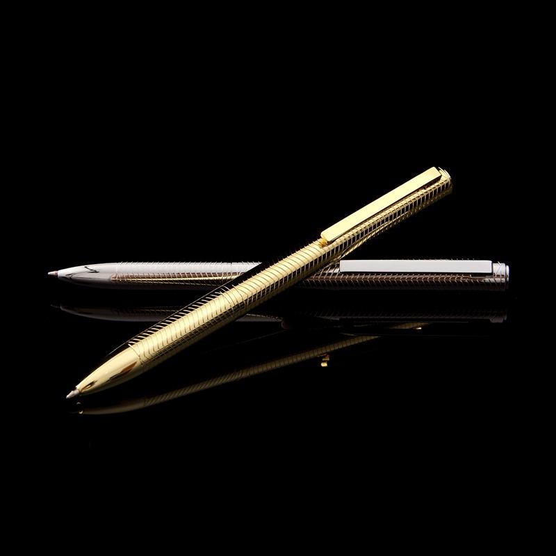Metal Plated Rotating Ballpoint Pen, Business Advertising Gift, Oil Pen, Ballpoint Pen, Signature Pen, School Office Supplies