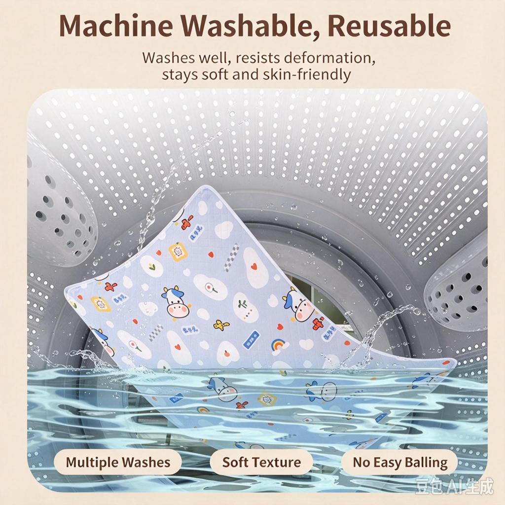 Washable Waterproof Incontinence Bed Pad, Extra Large Polyester Breathable Reusable Nursing Mattress Protector for Elderly Adults