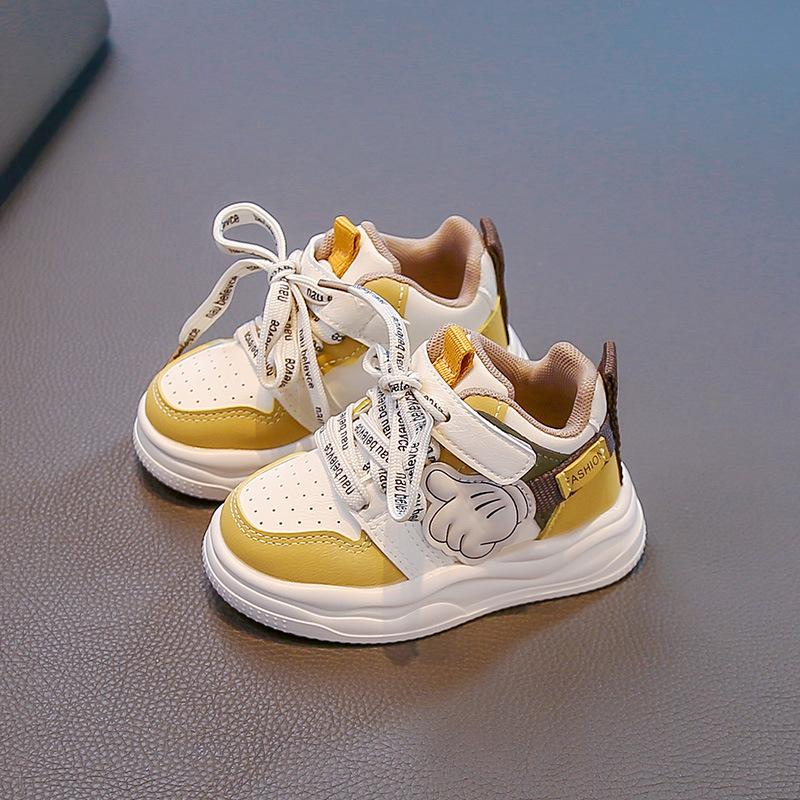 

Детская обувь 2025 весна и осень новая детская спортивная обувь мальчики высокие кеды детская обувь на мягкой подошве повседневная обувь тренд 26 жёлтый