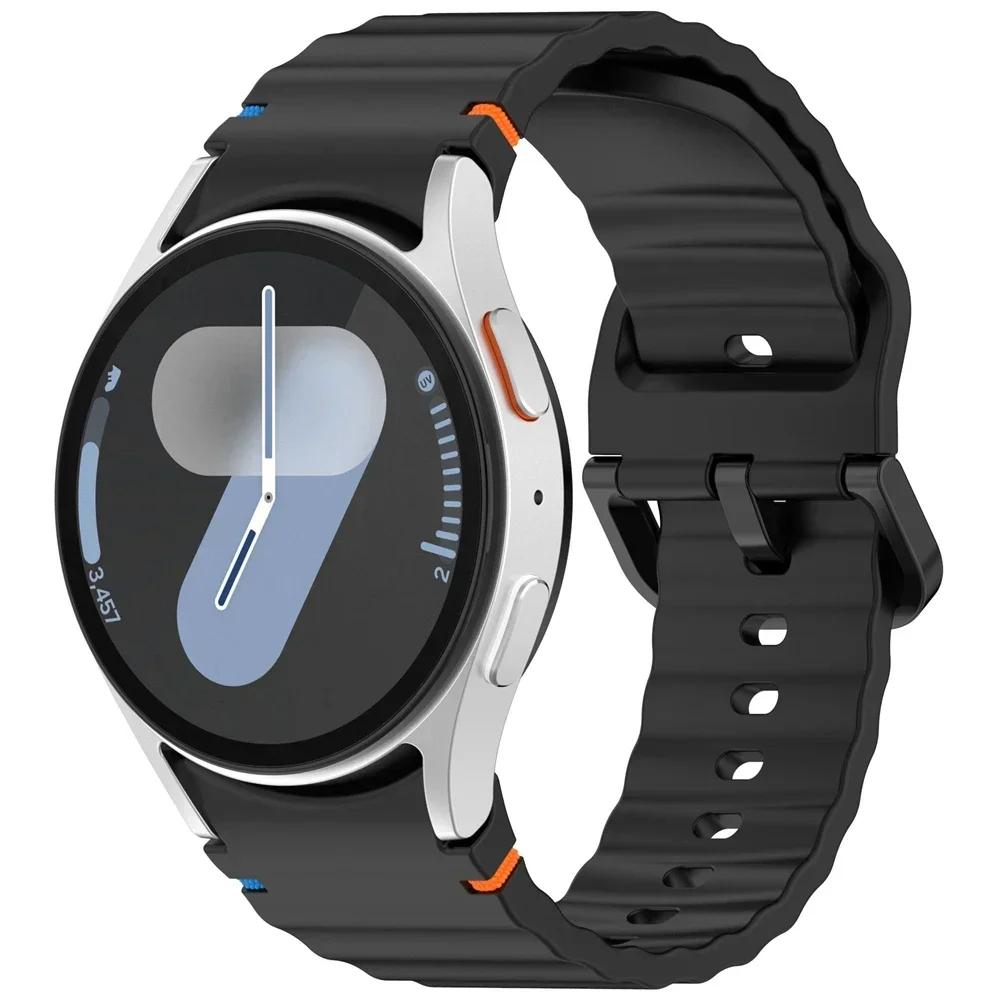 Silicone Sport Belt Bracelet Correa For Samsung Galaxy Watch 7 Band FE/5 Pro/6/4 Classic 44mm 40mm Galaxy Watch 7 Strap