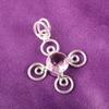 Gioielli in Morganite, Ciondolo in Argento Sterling Massiccio 925, Gioielli Fatti a Mano in Argento, Ciondolo con Gemma di Morganite di Design per Regalo di Matrimonio
