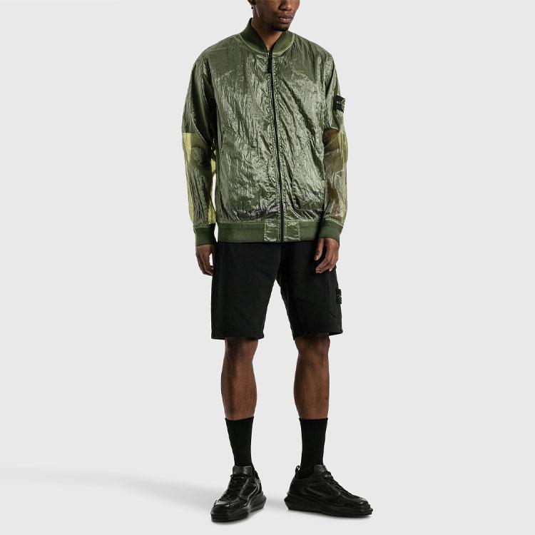 STONE ISLAND 40ste Verjaardag Serie SS22 40ste Verjaardag Herdenkingsthema Effen Kleur Metallic Print Logo Nummer Ritssluiting Jas 7615433Q2-V0058