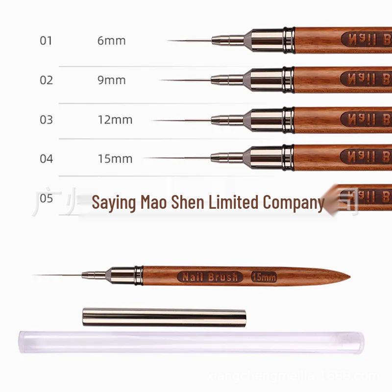

Sandalwood Needle Tube Extra Fine Nail Art Liner Pen with Diamond Studs
