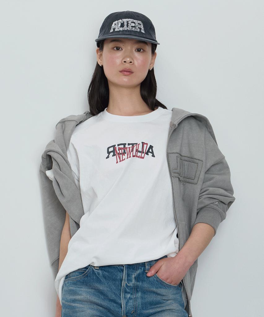ALTER STUDIO Vintage Newold Print T-Shirt_White