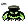Unique Niche Hair Accessories Halloween Claw Clips Luminous Ghost Pumpkin Pattern Acrylic Anti-slip Retro Grips Glow in The Dark Grippers for