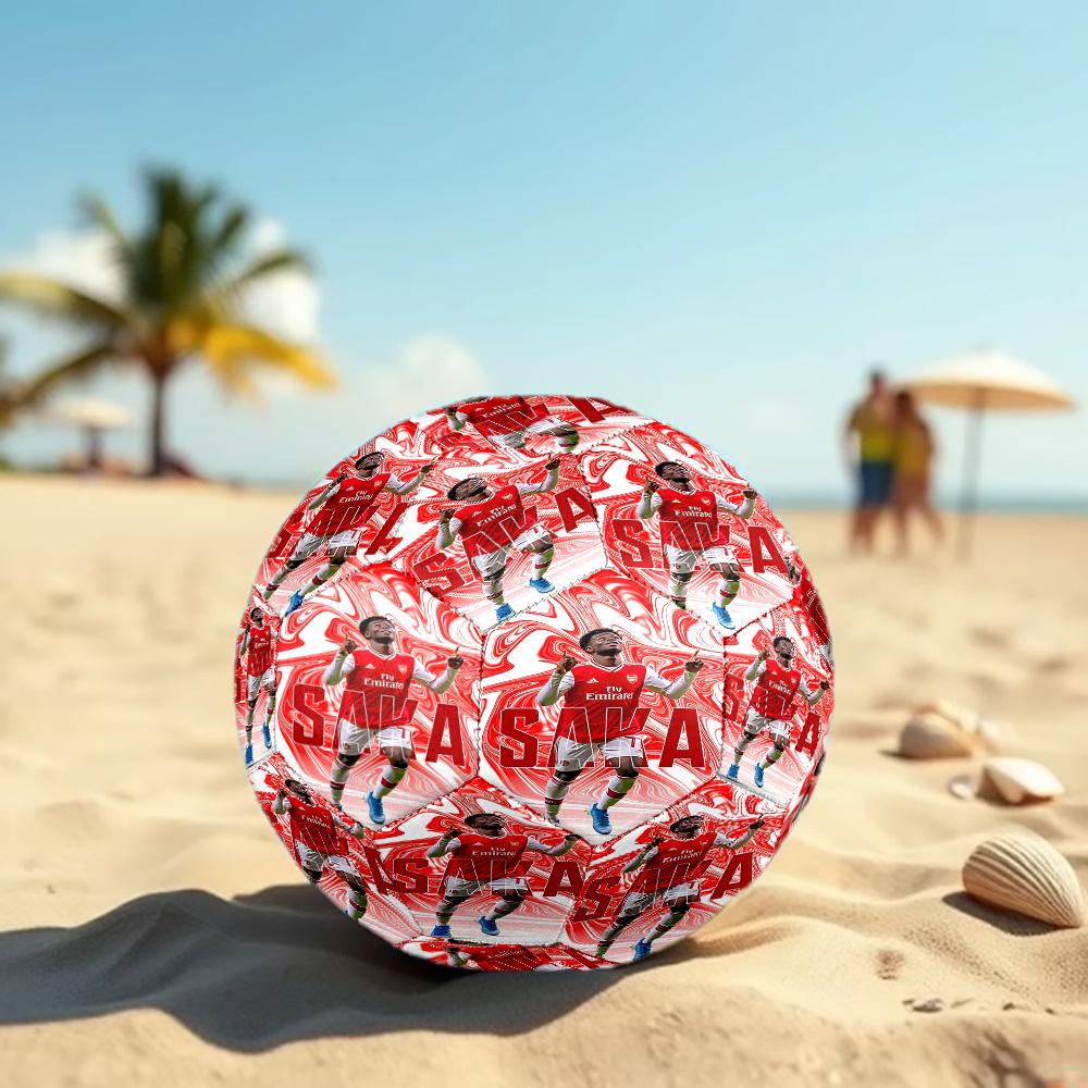 Football team.C Print Size 5 Soccer Ball, Standard Match Football for Sports Game and Team Practice, Ideal Gift for Soccer Fans