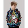 Children's Clothes Christmas Pattern Cute Print Boy Long Sleeve Sweatshirt Christmas Gift Children 3-14y Pullover Boys Clothing