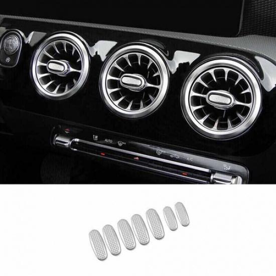 Middle Console Air Outlet Vent -22 For Benz GLA W156 Matte Silver Cover Trim