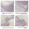 Plus Size Adjustive Lace Thin Full Bust Minimizer Bra, Wireless Side Gathering Lifting Women's Bra