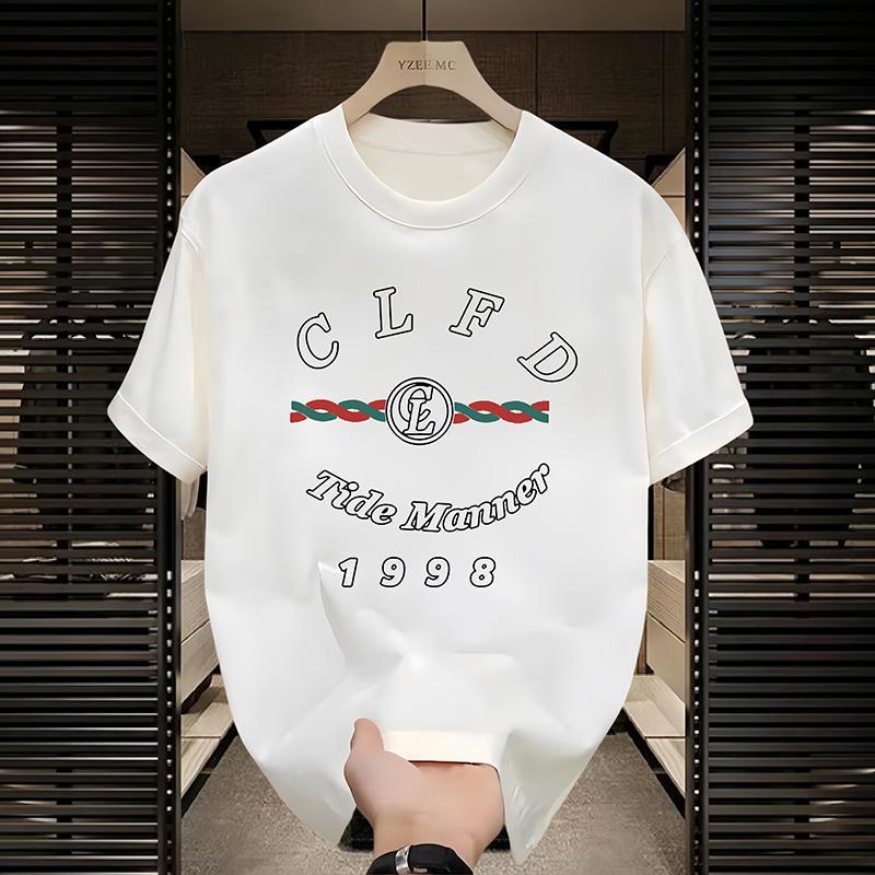 Mens Pure Cotton Tshirt Fashionable and Trendy Hiphop 2026 New Style Loose and Comfortable Sports Latest Style Affordable S