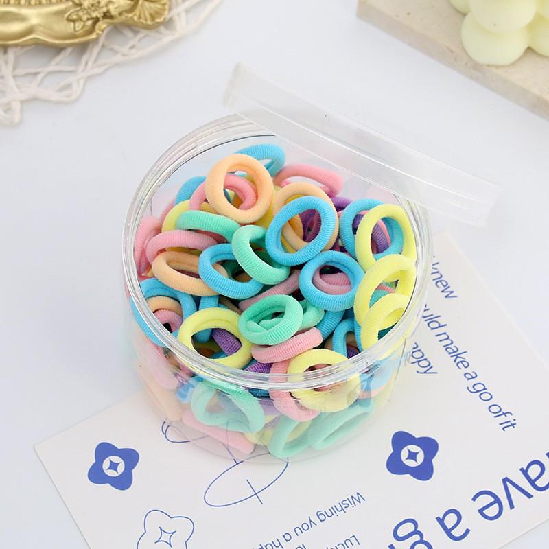 Cute Candy Color Hair Ties for Girls - Non-Damaging Rubber Bands & Towel Rings