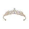 Shimmering Crystal Bridal Crown Secure Fit Hairpiece Alloy Texture Perfect for Birthdays Balls Proms Special Occasions