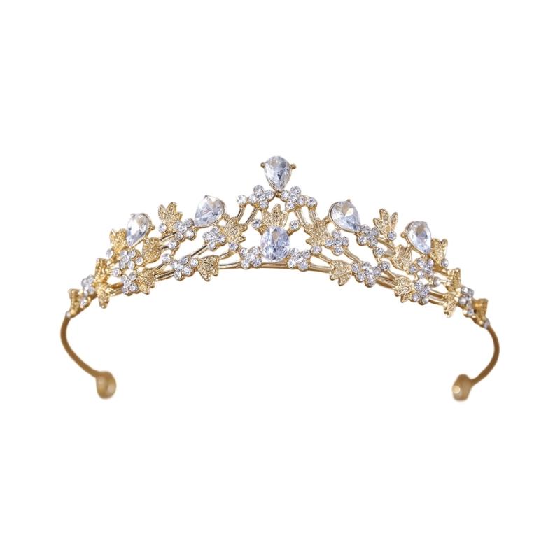 Shimmering Crystal Bridal Crown Secure Fit Hairpiece Alloy Texture Perfect for Birthdays Balls Proms Special Occasions