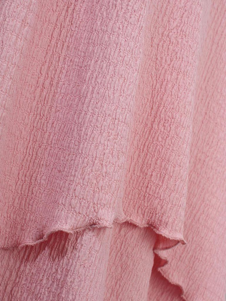 Asymetrické tílko Rosegal Plus Size s krajkovým panelem a šněrovacími volánky