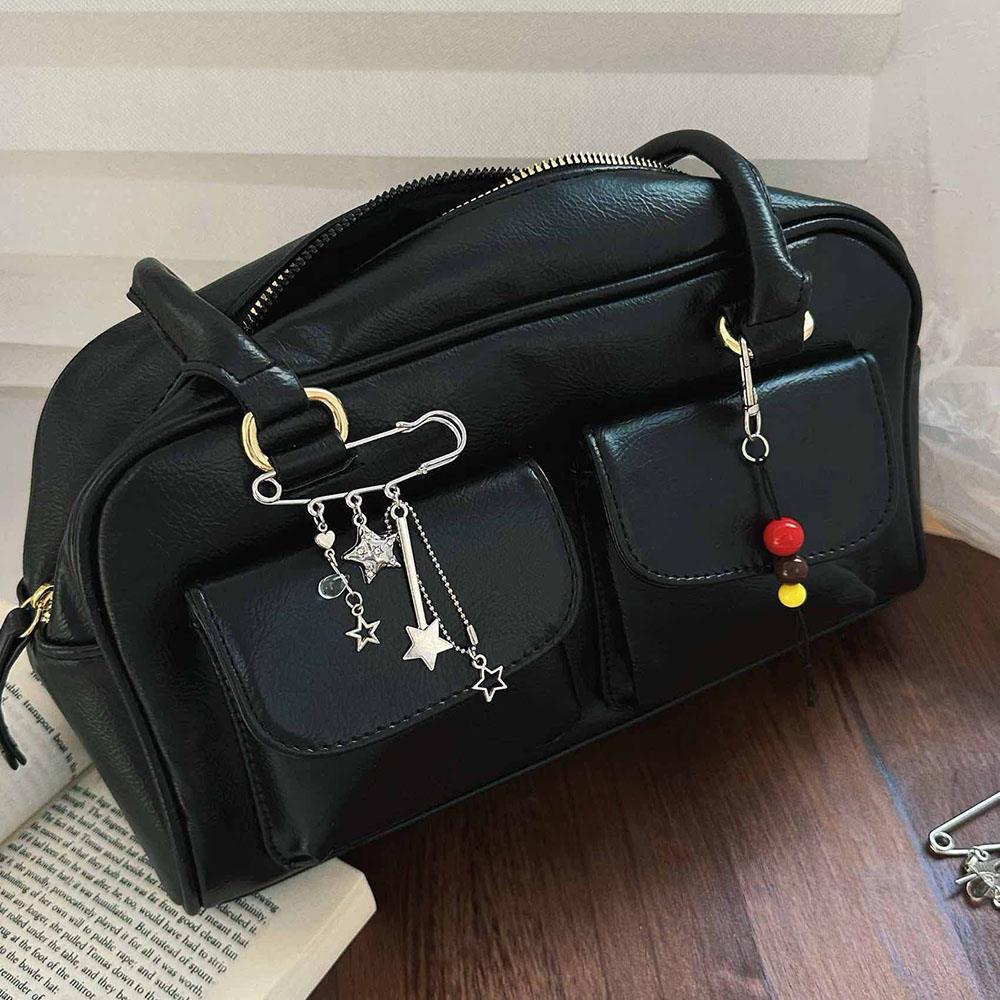 Sweet Pin Star Chain Girl's Bag Pendant Brooch Pin Stylish Bag Decors Pin Buckle Clothes Brooch Jewelry Keychain Handbag Pendant
