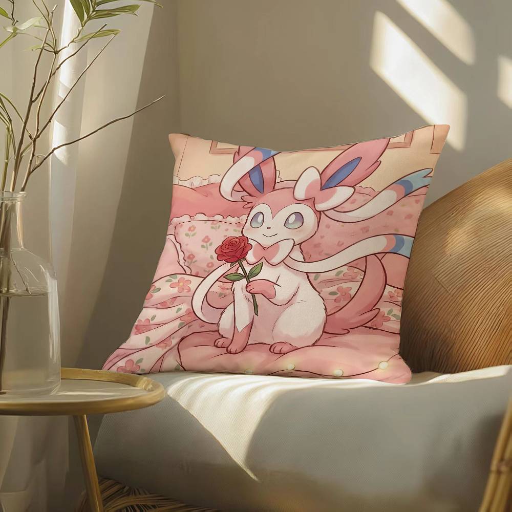 Pokemon Umbreon Anime Plush Pillow Cover Soft Short Plush Cushion Cover For Sofa Bedroom Living Room Home Decor Gift
