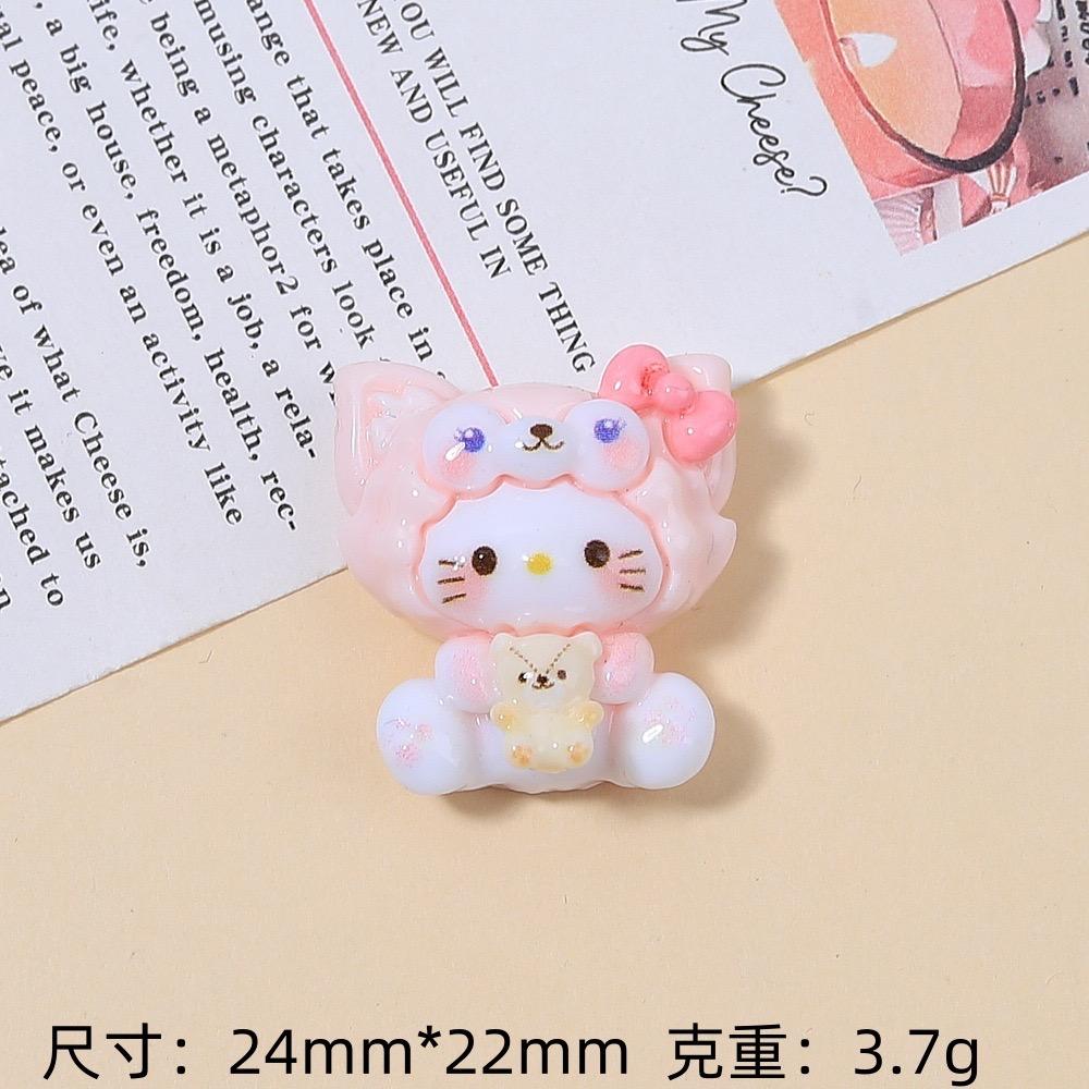 

10Pcs Latest Kawaii Plush Cute Hat Animation Animalseries Flat Bottom Scrapbook Diy Jewelry Making Hairwear Accessorie A19