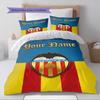 Name Custom Valencia CF Pattern Bedding Set Quilt Cover Pillowcase Home Decor Gift (1 * Duvet Cover + 2 * Pillowcase, Without Core)