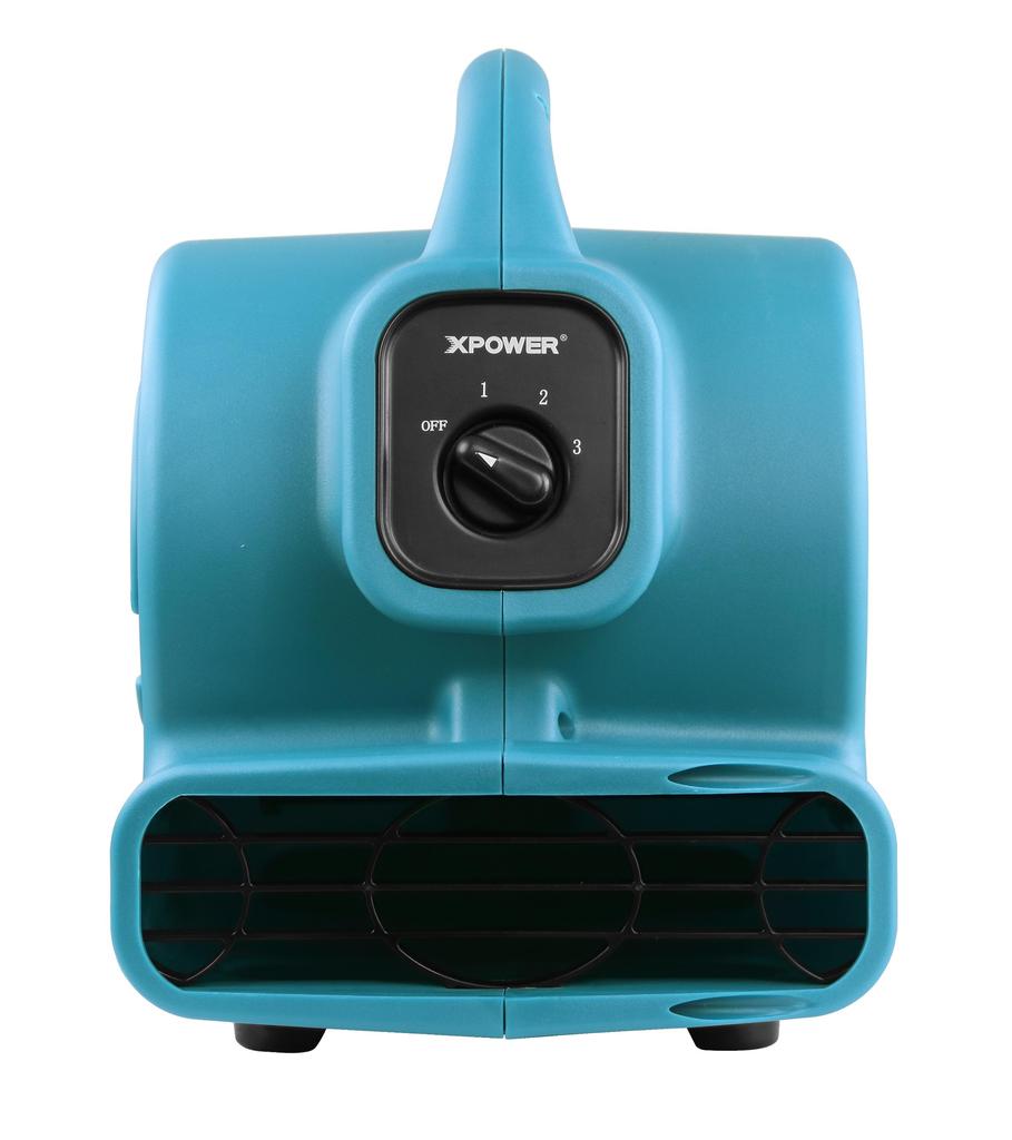 Vloerblazer XPOWER P-80A Mighty Air Mover met Stopcontacten, Tapijtdroger, Vloerdroger 3 snelheidsinstellingen, 4-hoek droogposities