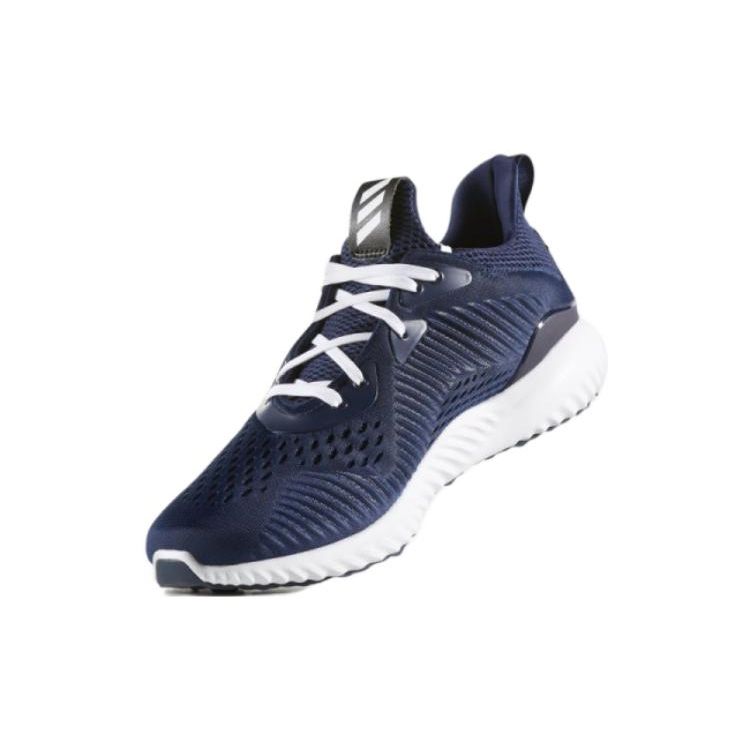 Adidas Alphabounce Cushioning Non-Slip Low-Top Running Shoes Men Sneakers Blue White CQ1341