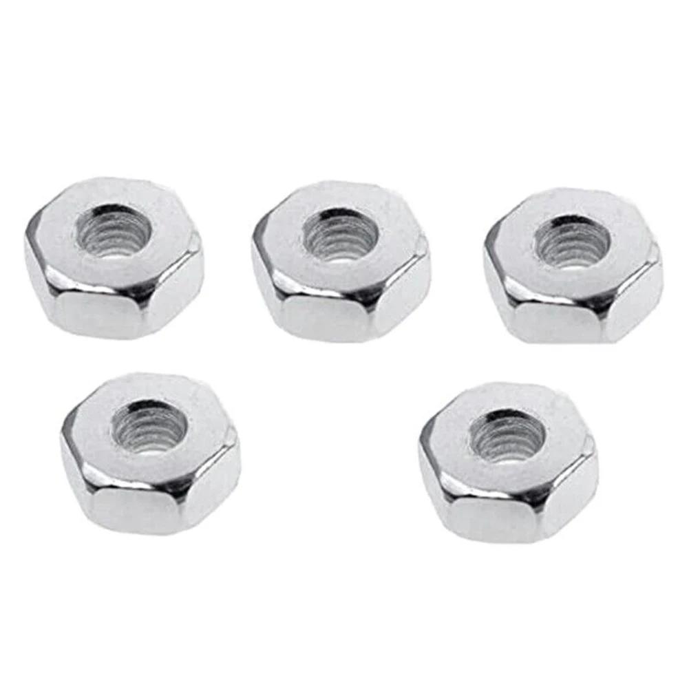 5x Tool Bar Nuts For Stihl MS 180 250 381 361 440 660 Chainsaw 0.87 Inch M8 Silver Metal Replacement Part Set Spare