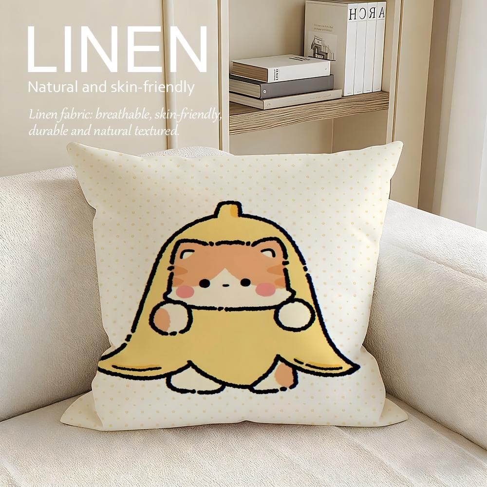 

Cute Bananya Cushion Cover Pillowcase Set Pcs x x Breathable Washable Sofa Cushion Cover 30X30cm