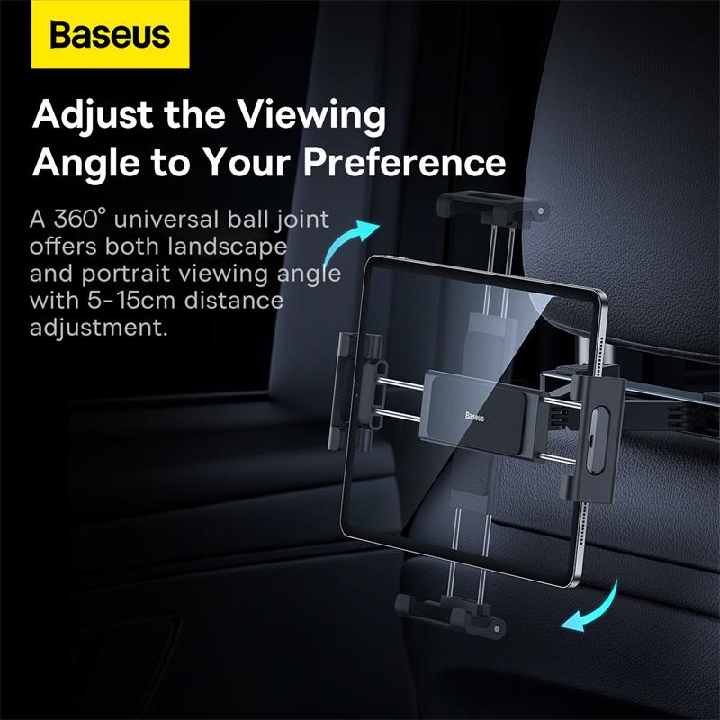 Baseus Car Back Seat Mount Holder for iPad Mobile Phone Tablet Bracket Car Headrest Holder 4.7-12.3 inch Universal Car