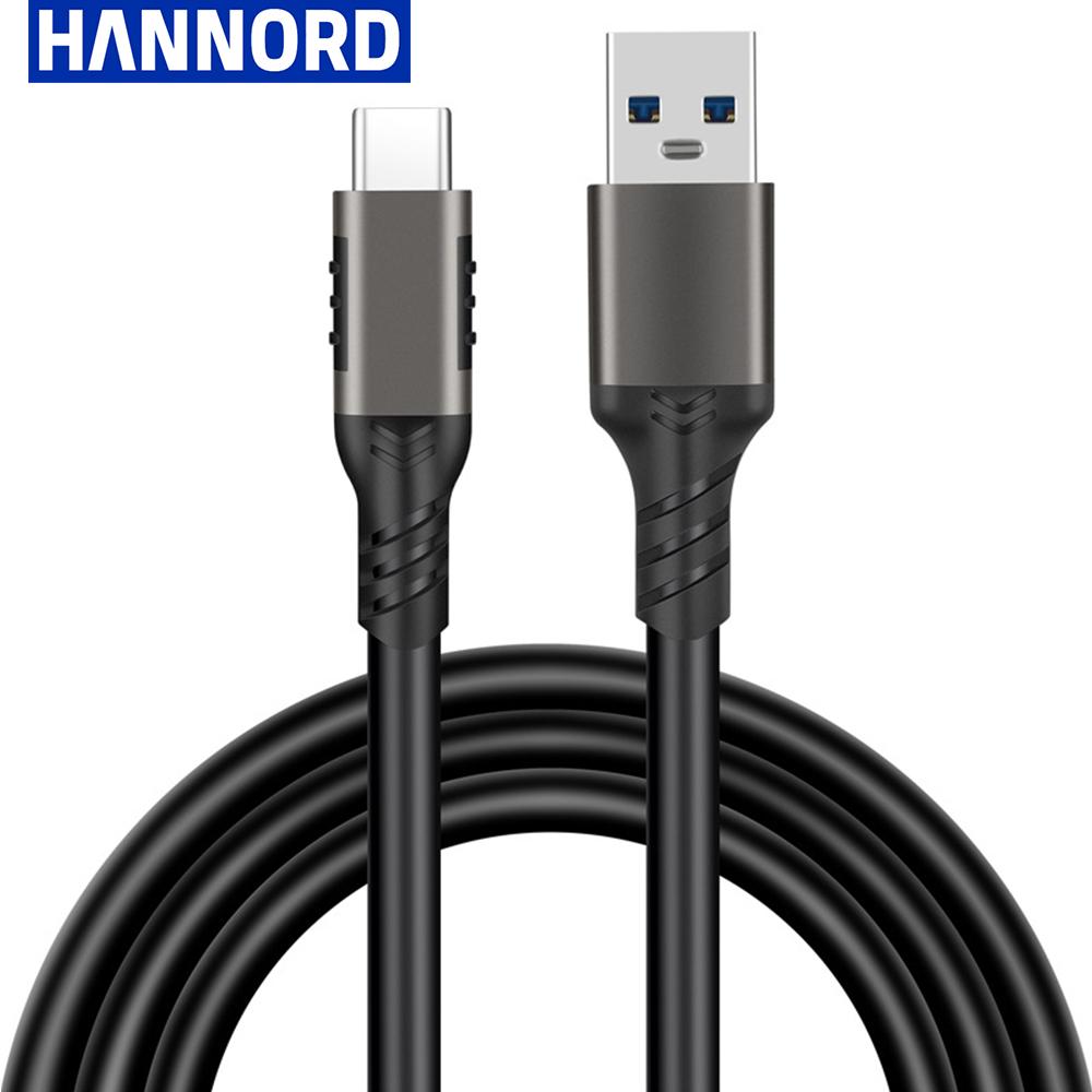 

Hannord USB3.2 10Gbps Cable USB A to Type-C 3.2 Data Transfer USB C SSD Hard Disk Cable 3A 60W Quick Charge 3.0 Charge Cable 0.5m