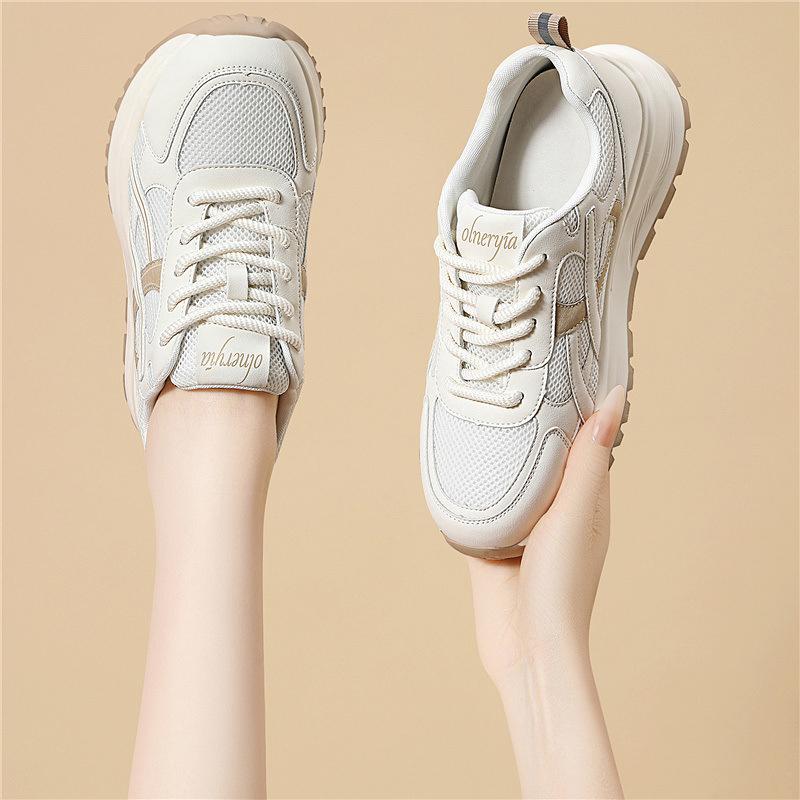 Dad Shoes Heightened Thick-soled Cm Daily Leisure New Sports Breathable Non-slip Simple and Versatile Forrest Gump Shoes Women's Shoes