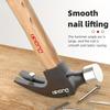 Damaly,High Carbon Steel Claw Hammer, Durable Non-Slip Handle, Anti-Rotation Smooth Nail Puller, Professional Woodworking Tools