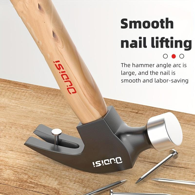 Damaly,High Carbon Steel Claw Hammer, Durable Non-Slip Handle, Anti-Rotation Smooth Nail Puller, Professional Woodworking Tools