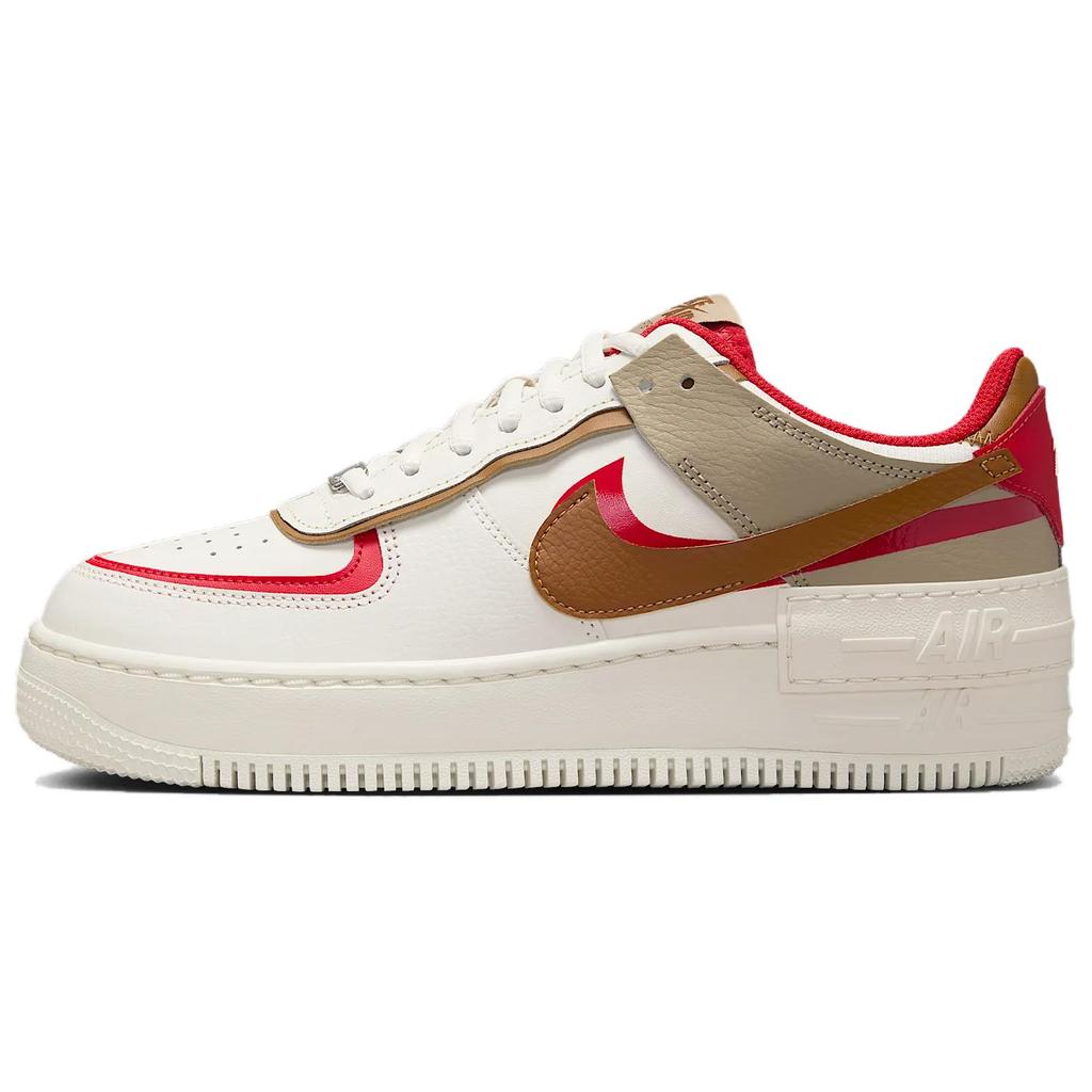 New Nike Air Force 1 Low Shadow Phantom Fire Red Khaki Women's HQ3400-030
